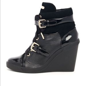 MICHAEL KORS SKID WEDGE SNEAKERS- black